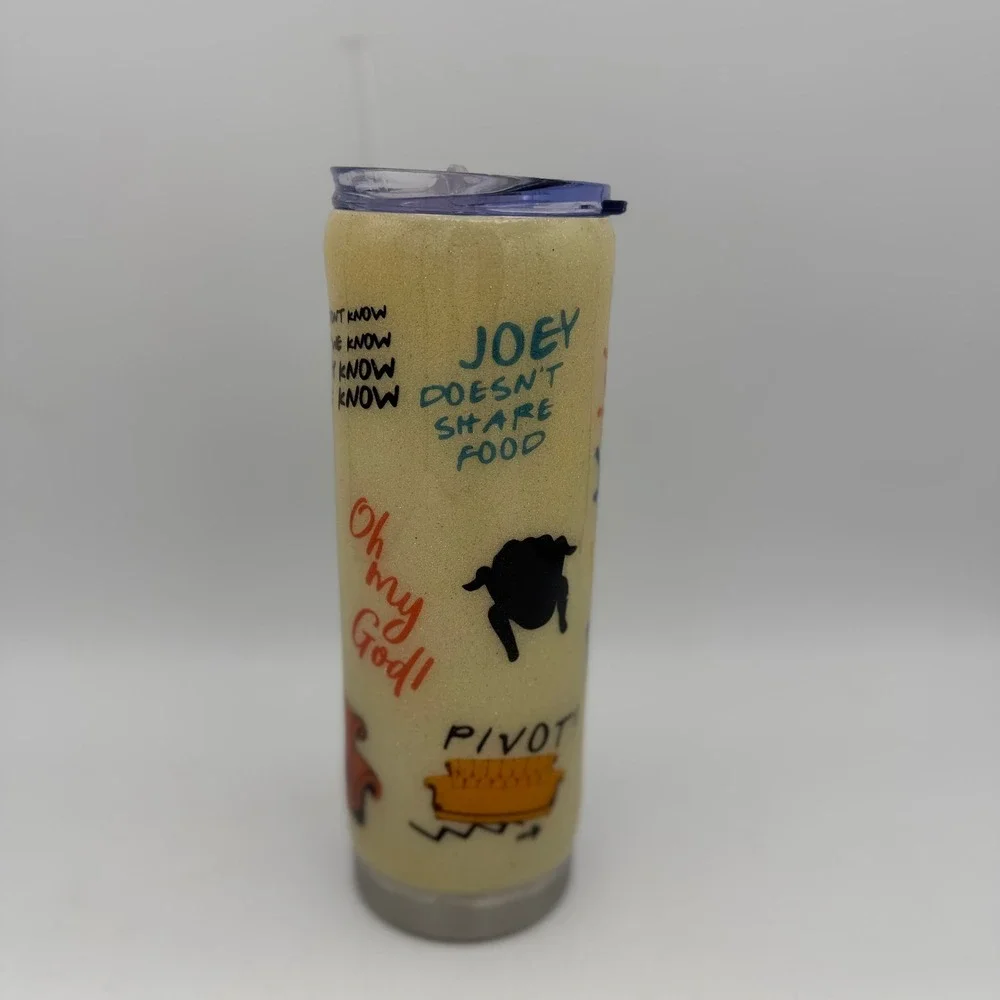 Friends‎ TV Show Custom Glitter Tumbler Maddy Central Perk Pivot 20oz Travel Mug